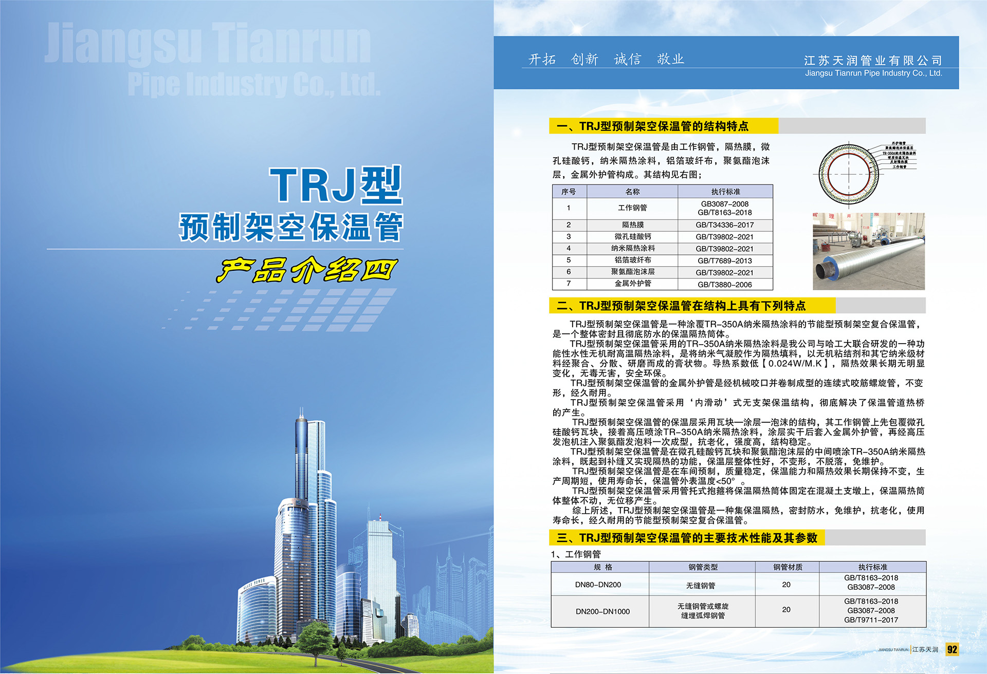 TRJ 预制架空保温管